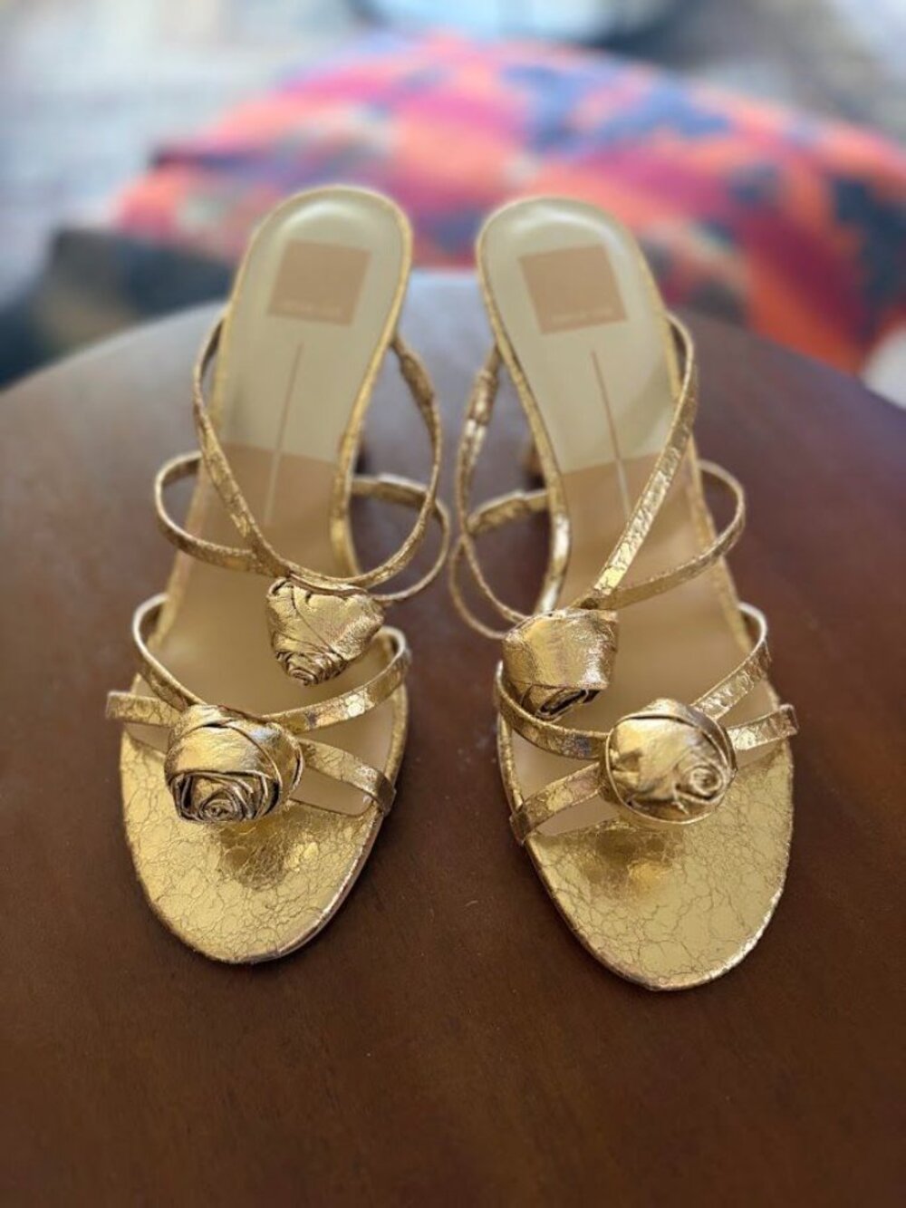 Dolce Vita Women's Linzy Florette Leather Rose Dress Sandals Size 9 - Picture 10 of 15